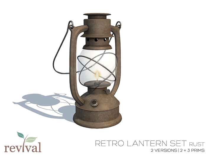 .:revival:. retro lantern set rust