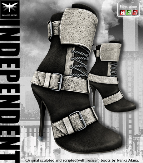 *IA* INDEPENDENT Boots(black-white)