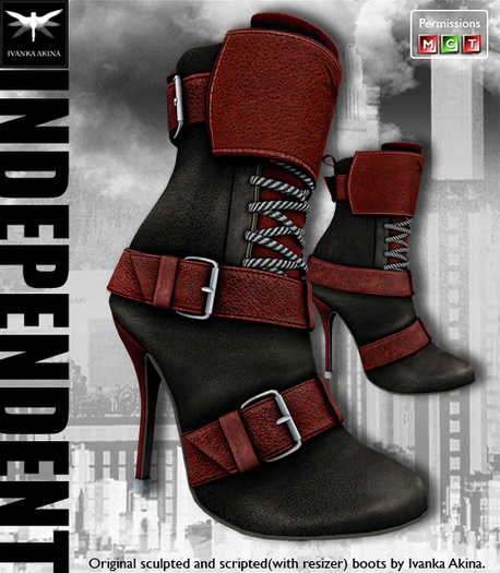 *IA* INDEPENDENT Boots(black-red) DEMO