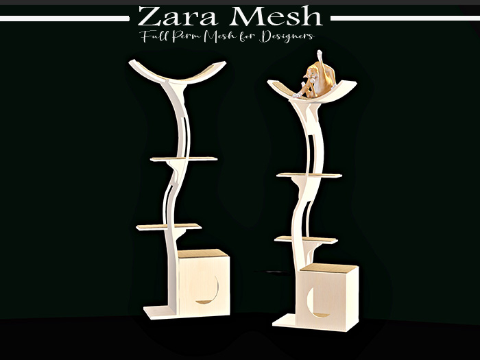 Zara Mesh - Cat Tower with Licking Cat - FULL PERM MESH