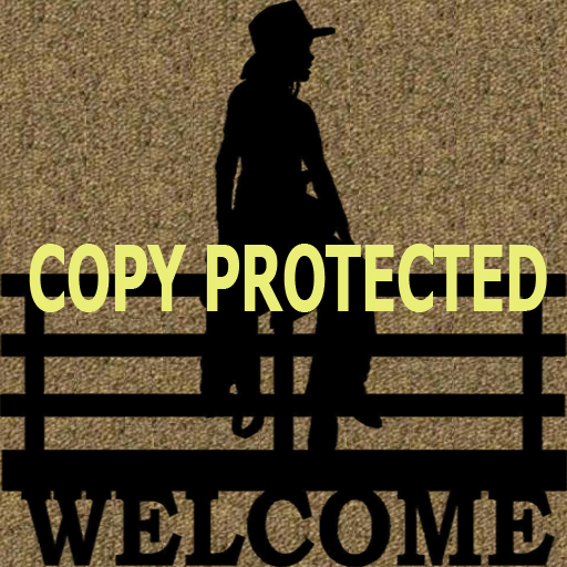 Sitting on Fence Welcome Mat