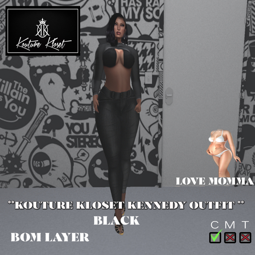 *KK KENNEDY OUTFIT  MOMMA BLACK (ADD TO UNPACK)