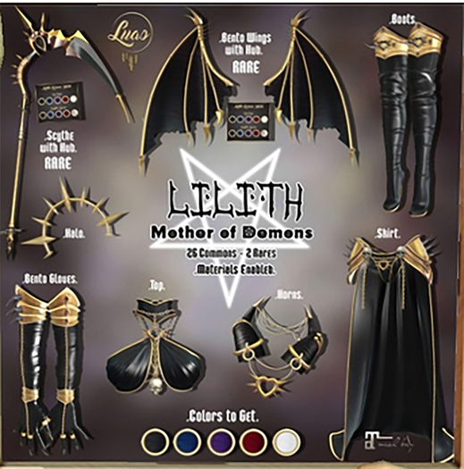 LUAS LILITH FULL SET WHITE + RARE (8 Pcs) MAITREYA/LARA