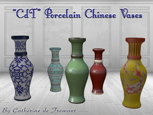 "CdT"  Porcelain Chinese vases