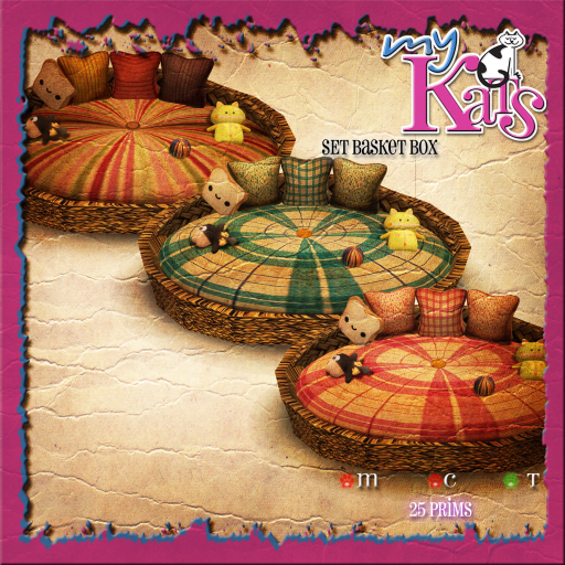 My Kats Set plaid baskets 