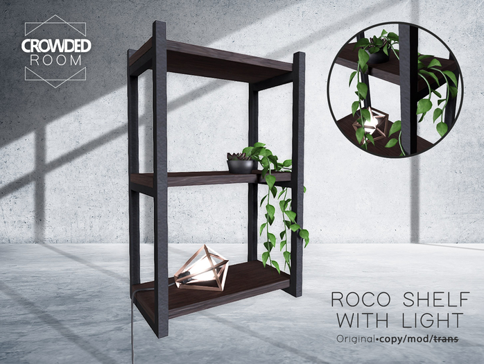 Crowded Room - Roco Wall Shelf With Light - Wood