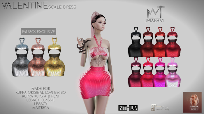 // UWABAMI // VALENTINE Scale Dress FATPACK