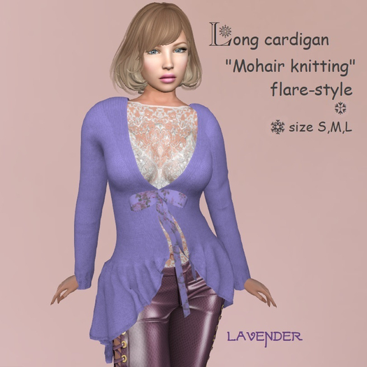 Long cardigan  Mohair knitt "Ravender"