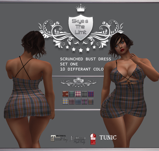 :STLF: SCRUNCHED BUST DRESS SET ONE