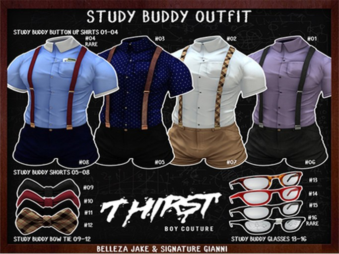 16-THIRST-STUDY BUDDY GLASSES-BROKEN RARE