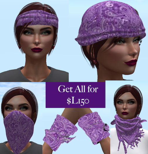 Purple Pasley 2 Bananda Set