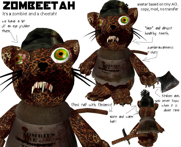 Grim Bros. Zombeetah avatar BOXED