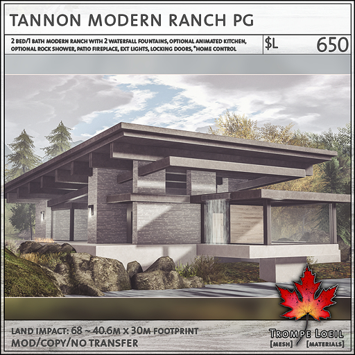 Trompe Loeil - Tannon Modern Ranch PG V1.2 [mesh]