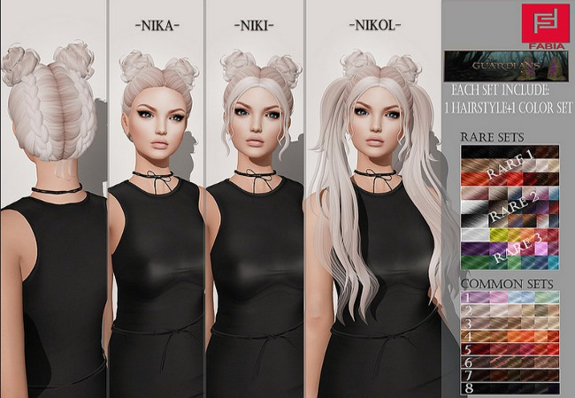 -FABIA- Mesh Hair   <Niki> Blond2 set 2
