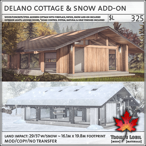 Trompe Loeil - Delano Cottage & Snow Add-On [mesh]