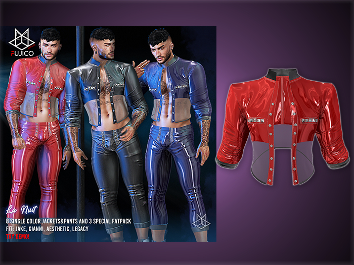 [Fujico] LaNuit Jacket Latex/Red