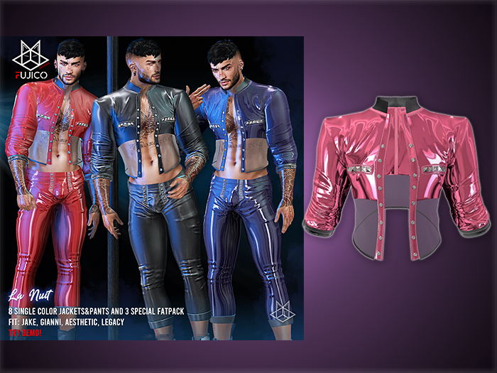 [Fujico] LaNuit Jacket Latex/Pink