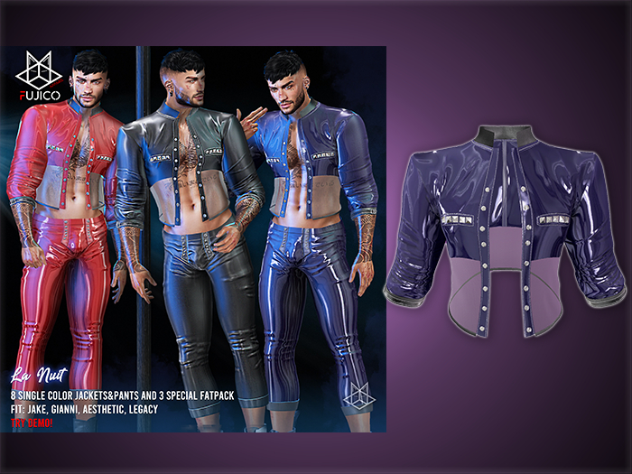 [Fujico] LaNuit Jacket Latex/Blue