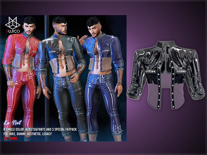 [Fujico] LaNuit Jacket Latex/Black