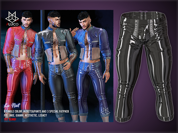 [Fujico] LaNuit Pant Latex/Black