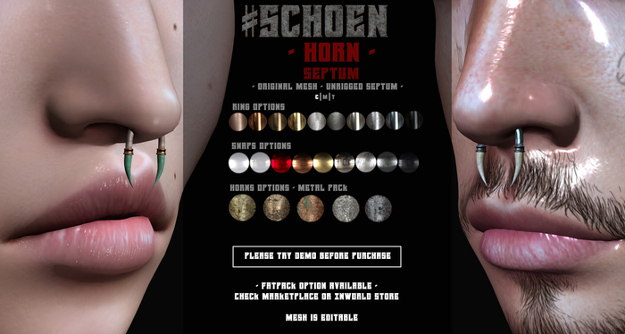 #SCHOEN - Horn - Septum - Metal Pack