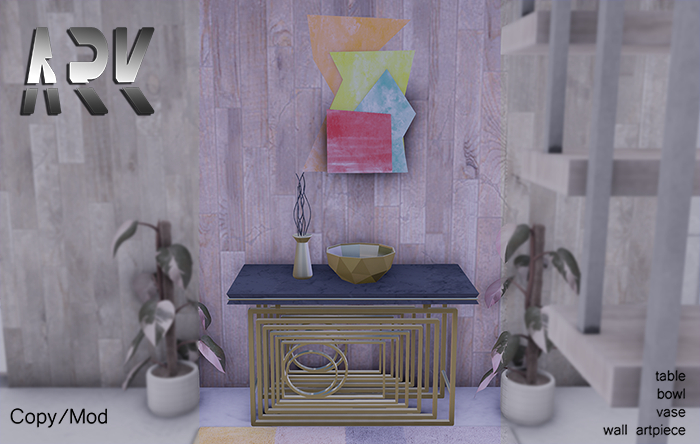 ARK - Phantasm Side table / Gold & Noir