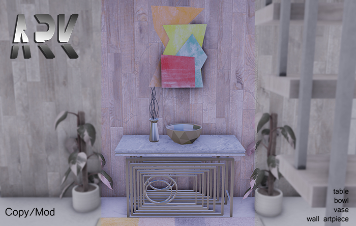 ARK - Phantasm Side table / Silver & Gray