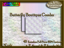 Butterfly Bouquet Combo Seamless Texture Set