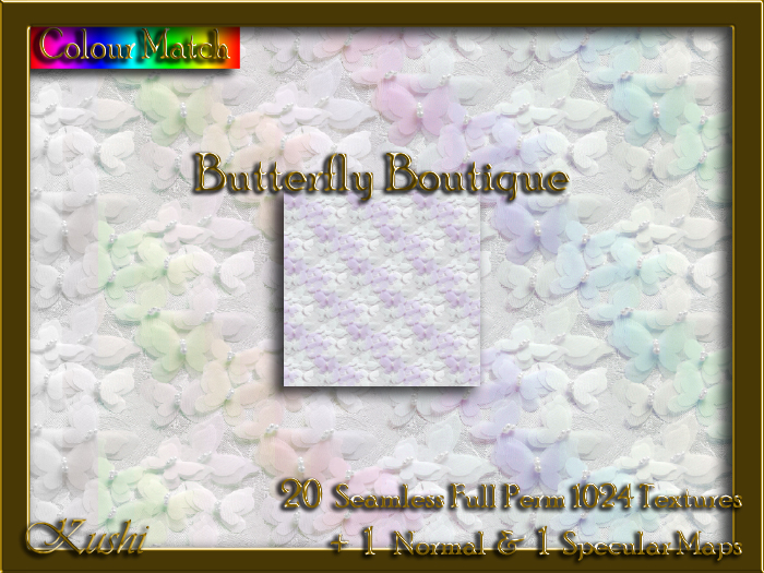 Butterfly Bouquet Seamless Texture Set