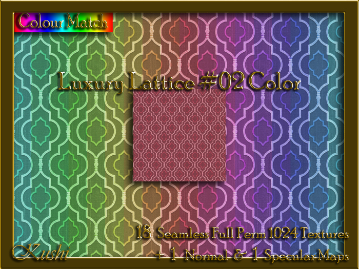 Luxury Lattice #02 Color Seamless Texture Set