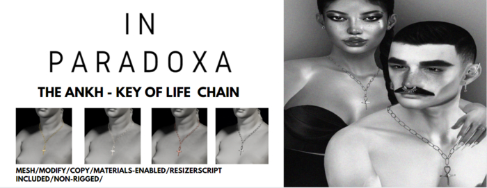 In.Paradoxa The Ankh - Key of Life Chain Fatpack