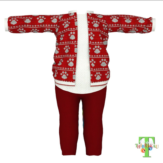 BTC -Colour Sweats - SnowPaws Red