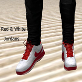 pw Red & white jordans
