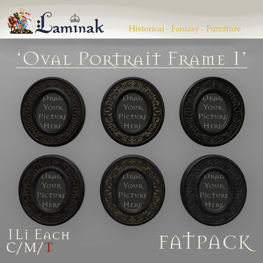 Laminak - Oval Portrait Picture Frames 1 - Fatpack