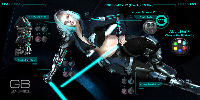 10.::GB:: Gravity Engine bag (F) / Black