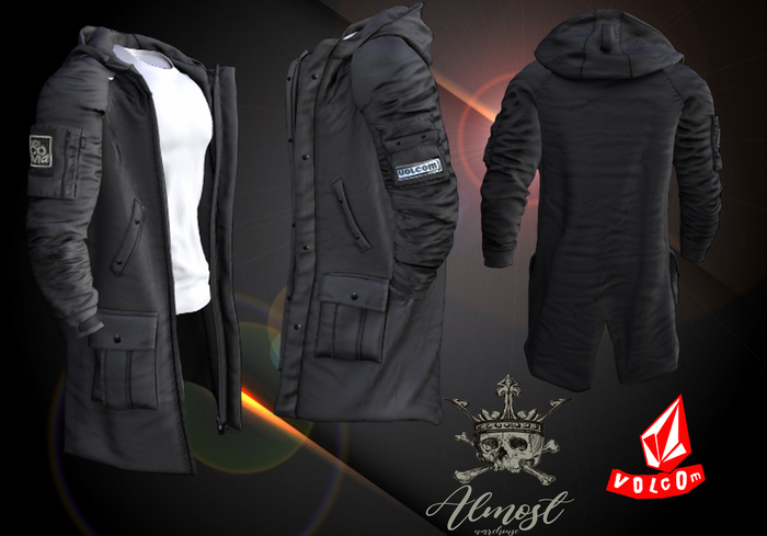 <Almost> Volcom Parka Jacket & white t shirt