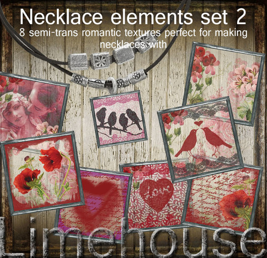 Necklace element textures - set 2 - Romance