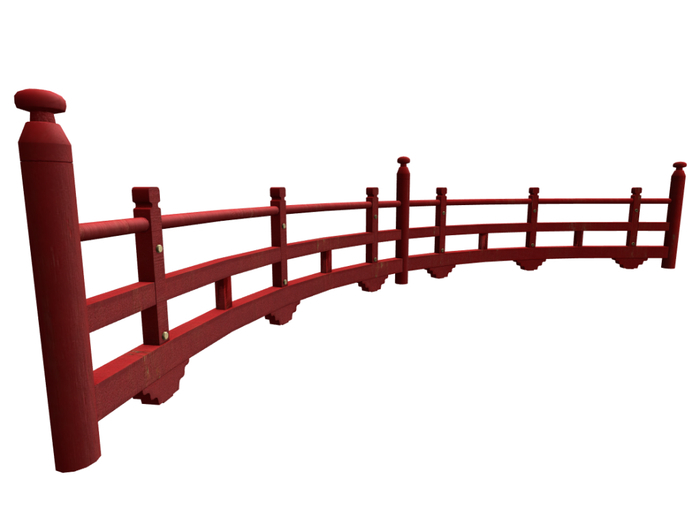 Pitaya - Pavilion paths - curve red fence
