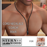 Cord Necklace 'Coach' - LEGACY - Black