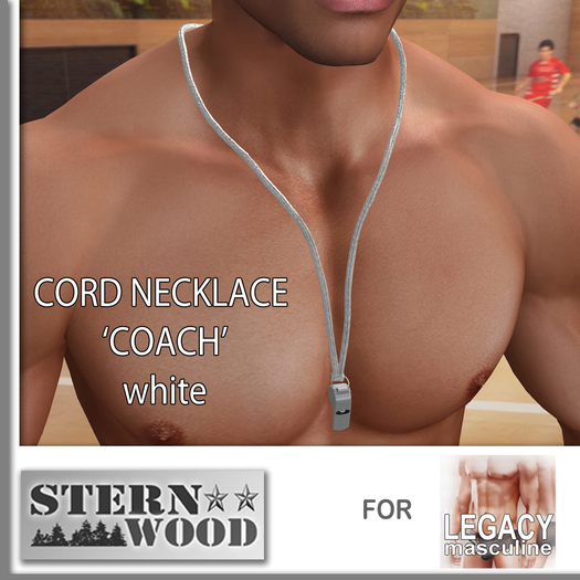 Cord Necklace 'Coach' - LEGACY - White