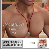 Cord Necklace 'Coach' - LEGACY - Red