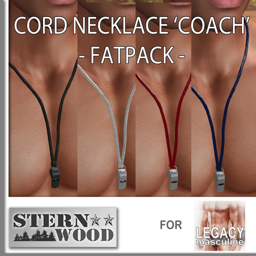 Cord Necklaces 'Coach' - LEGACY - FATPACK - 4 pcs