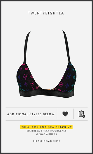 28LA. Adriana Bra Black Designer V2  [Add Me]