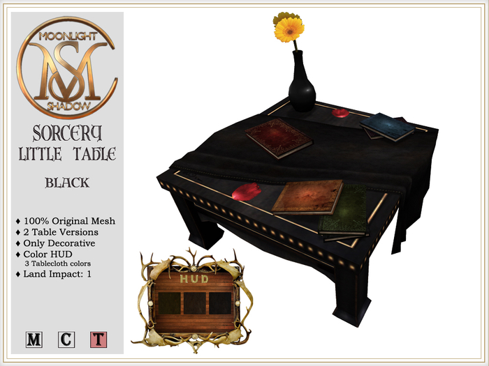 [MoonSha] Sorcery Little Table - Black (Boxed)