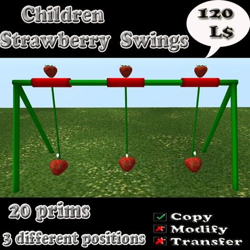 ~A~Children Strawberry Swings