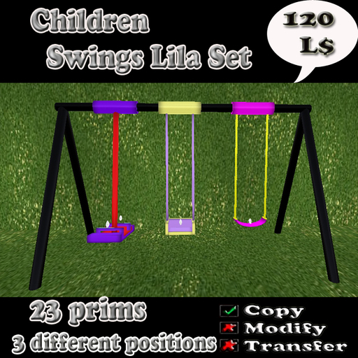~A~Children Swings Lila Set