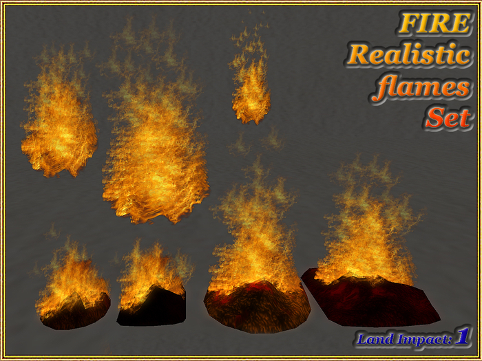 FIRE - Realistic flames Set (1 LI) (Full perm)