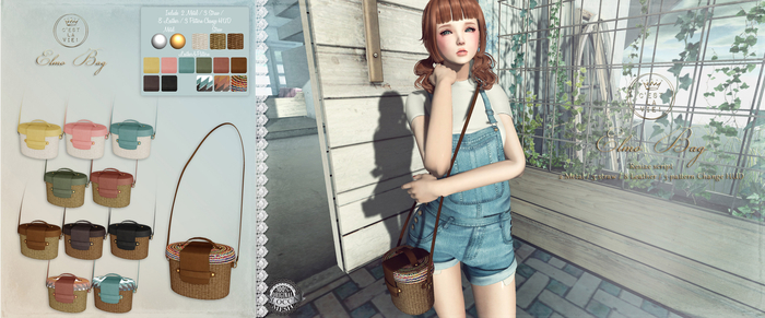 ::C'est la vie !:: Elmo Bag / 2Metal,3Straw,8Leather,3Pattern, change