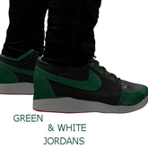 pw blk&green jordans