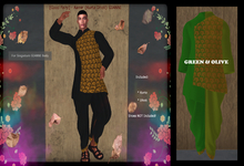 [Good Fairy] - Aamir {Kurta - Dhoti} Gianni GREEN & OLIVE